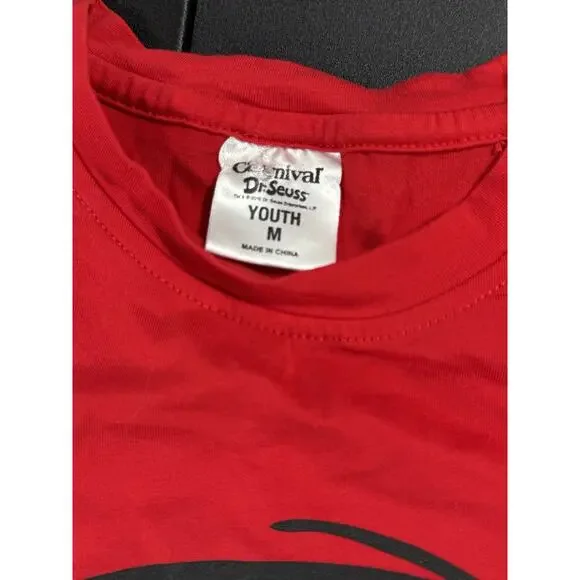 Carnival Cruise - Cruiser 1 Seuss At Sea T-shirt Dr. Seuss Kids Youth Red Tee Md - Picture 6 of 6